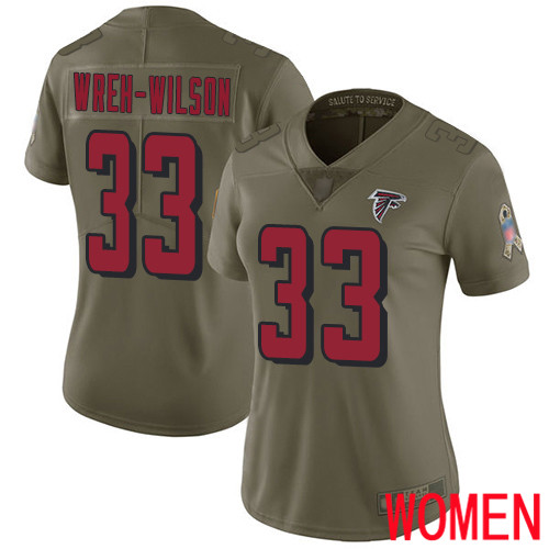 Atlanta Falcons Limited Olive Women Blidi Wreh-Wilson Jersey NFL Football #33 2017 Salute to Service